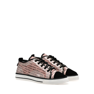 VALENTINO Flat Sneaker in pink fabric