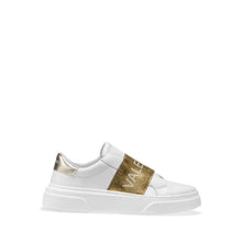 Load image into Gallery viewer, VALENTINO Slip-on Sneaker in white leather and golden elastic band