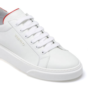 VALENTINO Sneakers Lace-Up in white and red calf