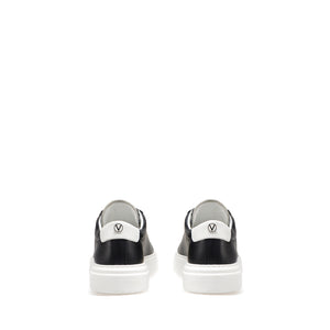 VALENTINO Sneakers Lace-Up in black and white calf